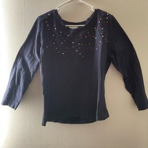 Size XL Christopher & Banks navy long sleeve top